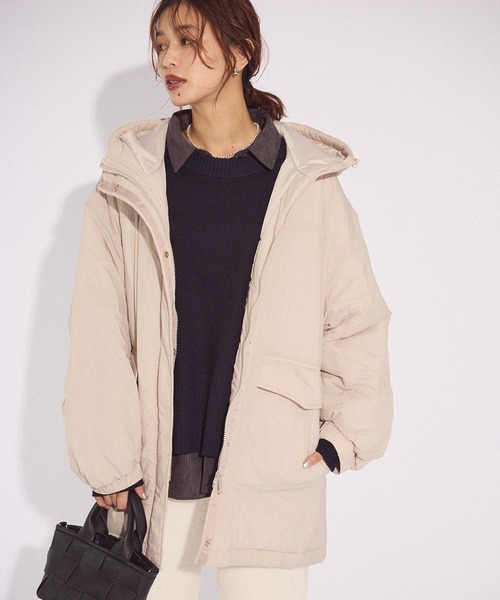 Green Parks(グリーンパークス)の「フーディ中綿コート(その他アウター・レディース・チャコールグレー/オリーブ/ライトグレー・FREE)」の3枚目の写真