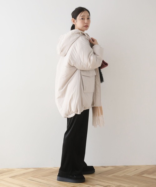 Green Parks(グリーンパークス)の「フーディ中綿コート(その他アウター・レディース・チャコールグレー/オリーブ/ライトグレー・FREE)」の5枚目の写真