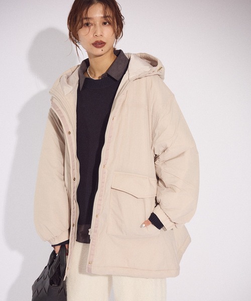 Green Parks(グリーンパークス)の「フーディ中綿コート(その他アウター・レディース・チャコールグレー/オリーブ/ライトグレー・FREE)」の17枚目の写真