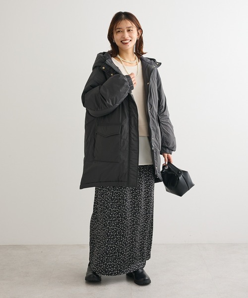 Green Parks(グリーンパークス)の「フーディ中綿コート(その他アウター・レディース・チャコールグレー/オリーブ/ライトグレー・FREE)」の18枚目の写真