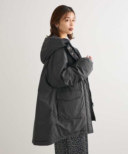 Green Parks(グリーンパークス)の「フーディ中綿コート(その他アウター・レディース・チャコールグレー/オリーブ/ライトグレー・FREE)」の22枚目の写真