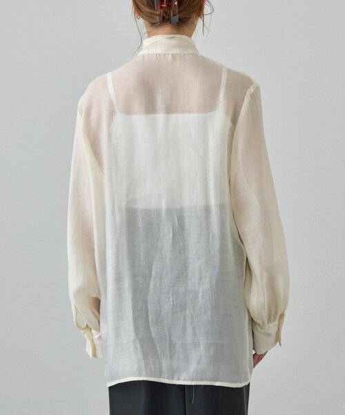 SHENERY（シーナリー）の「ボウタイブラウス（シャツ/ブラウス・レディース・ブラック/オフホワイト・FREE）」の8枚目の写真