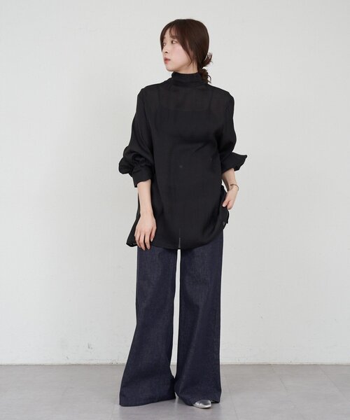 SHENERY（シーナリー）の「ボウタイブラウス（シャツ/ブラウス・レディース・ブラック/オフホワイト・FREE）」の18枚目の写真