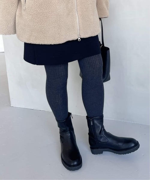 追加6》3.5cmトラックソールフィットショートブーツ（ブーツ）｜LE