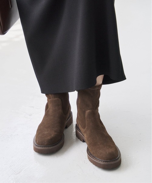 LE TALON（ルタロン）の「《追加6》3.5cmトラックソールフィットショートブーツ（ブーツ・レディース・ブラック系その他/ブラウン・X-LARGE/LARGE/MEDIUM/SMALL/X-SMALL）」の9枚目の写真