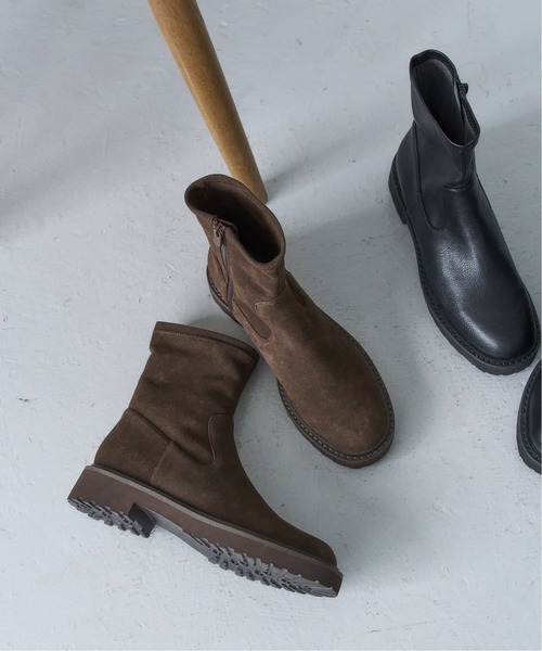 LE TALON（ルタロン）の「《追加6》3.5cmトラックソールフィットショートブーツ（ブーツ・レディース・ブラック系その他/ブラウン・X-LARGE/LARGE/MEDIUM/SMALL/X-SMALL）」の10枚目の写真