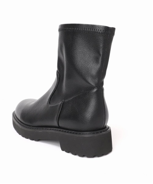 LE TALON（ルタロン）の「《追加6》3.5cmトラックソールフィットショートブーツ（ブーツ・レディース・ブラック系その他/ブラウン・X-LARGE/LARGE/MEDIUM/SMALL/X-SMALL）」の3枚目の写真