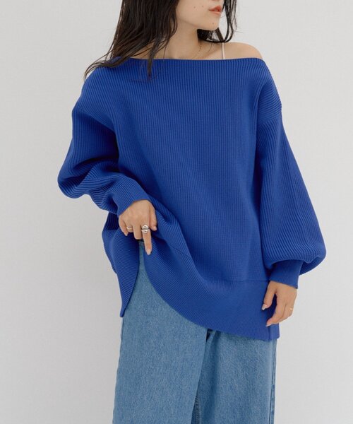 CIAOPANIC TYPY（チャオパニックティピー）の「【WEB限定】【yumi企画】華奢見え女っぽ/マルチウェイダブルジップニット（カーディガン/ボレロ・レディース・ブラウン/レッド/ブルー/オフホワイト/グレー/ブラック・ONE SIZE）」の5枚目の写真