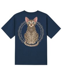 KTN0010 スフィンクスキャット 半袖Tシャツ - ネイビー