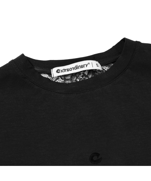 EXTRAORDINARY(エクストラオーディナリー)の「WOMEN SYMBOL LACE TEE BLACK(Tシャツ/カットソー・レディース・その他・FREE)」の3枚目の写真