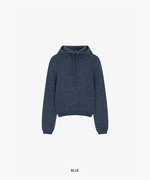 grove（グローブ）の「FARBE HOODIE KNIT_BLUE（パーカー・レディース・その他・FREE）」の2枚目の写真