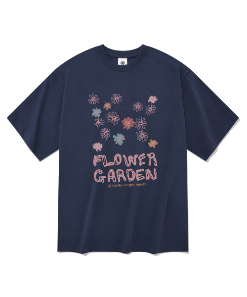 RADINEO(ラディネオ)の「フラワーガーデン 半袖Tシャツ ネイビー(Tシャツ/カットソー・メンズ・その他・SMALL/MEDIUM/LARGE/X-LARGE)」の1枚目の写真