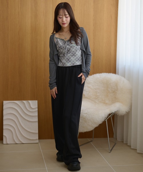 DAYRA(デイラ)の「ダブル ライン ウエスト イージー ワイドパンツ(その他パンツ・レディース・グレー/グレイッシュベージュ/ブラック・160/165/155)」の5枚目の写真
