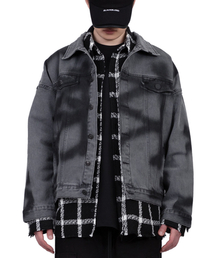 BLACK BLOND（ブラック ブロンド）の「ビビディベーシックスプレイドカスタムデニムジャケット（ダークグレー）（デニムジャケット）」