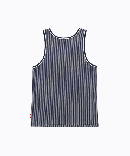 MENASOO(ミナス)の「Stripe Double Binding Sleeveless_Navy(Tシャツ/カットソー・レディース・ネイビー・F)」の7枚目の写真