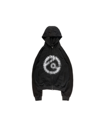THEWARLD（ザワールド）の「EXP WARLD LOGO HOODIE ZIP UP BLACK（パーカー）」