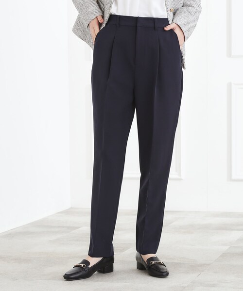 grove(グローブ)の「【マシンウォッシュ/防シワ/SS-3L】ストレッチテーパードパンツ(その他パンツ・レディース・ネイビー/ブラック/ナチュラル・02/03/04/05/00/01)」の3枚目の写真