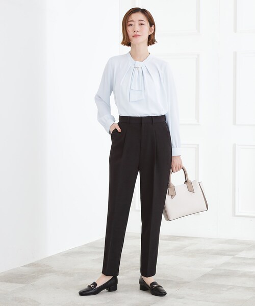 grove(グローブ)の「【マシンウォッシュ/防シワ/SS-3L】ストレッチテーパードパンツ(その他パンツ・レディース・ネイビー/ブラック/ナチュラル・02/03/04/05/00/01)」の6枚目の写真