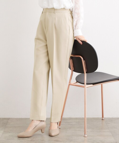grove(グローブ)の「【マシンウォッシュ/防シワ/SS-3L】ストレッチテーパードパンツ(その他パンツ・レディース・ネイビー/ブラック/ナチュラル・02/03/04/05/00/01)」の9枚目の写真