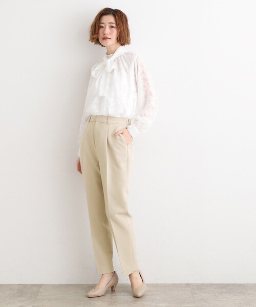 grove(グローブ)の「【マシンウォッシュ/防シワ/SS-3L】ストレッチテーパードパンツ(その他パンツ・レディース・ネイビー/ブラック/ナチュラル・02/03/04/05/00/01)」の10枚目の写真
