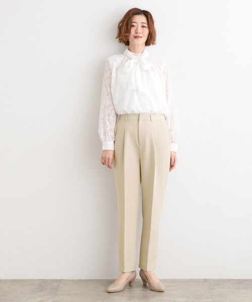 grove(グローブ)の「【マシンウォッシュ/防シワ/SS-3L】ストレッチテーパードパンツ(その他パンツ・レディース・ネイビー/ブラック/ナチュラル・02/03/04/05/00/01)」の11枚目の写真