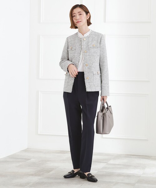 grove(グローブ)の「【マシンウォッシュ/防シワ/SS-3L】ストレッチテーパードパンツ(その他パンツ・レディース・ネイビー/ブラック/ナチュラル・02/03/04/05/00/01)」の14枚目の写真