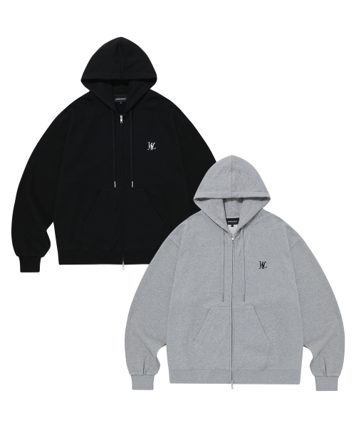 WOOALONG(ウアロン)の「(裏起毛)Signatureフードジップアップ (2色)(パーカー・レディース・その他・SMALL/MEDIUM/LARGE)」の1枚目の写真