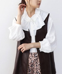 Jines | フリル襟付きシャツブラウス(シャツ/ブラウス)