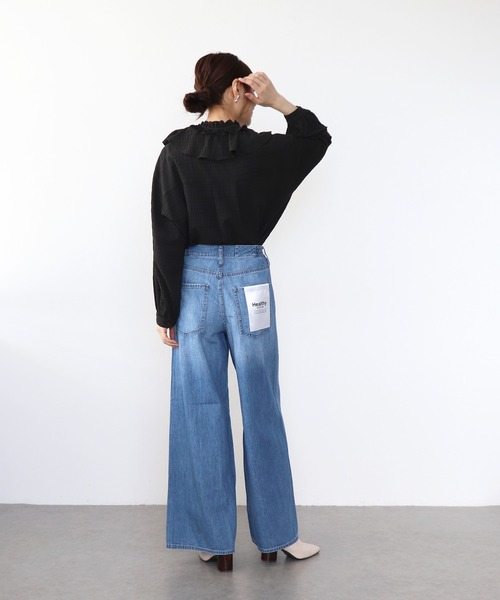 Jines（ジネス）の「フリル襟付きシャツブラウス（シャツ/ブラウス・レディース・ホワイト/ブルー/ブラック・38）」の20枚目の写真