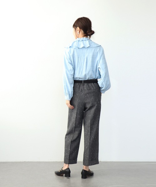 Jines（ジネス）の「フリル襟付きシャツブラウス（シャツ/ブラウス・レディース・ホワイト/ブルー/ブラック・38）」の9枚目の写真