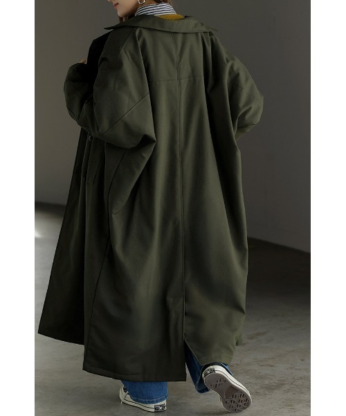 HUG.U(ハグユー)の「「ドルマンの上に着られる」 中綿トレンチコート(トレンチコート・レディース・グレー/ブラック/カーキ・FREE)」の10枚目の写真