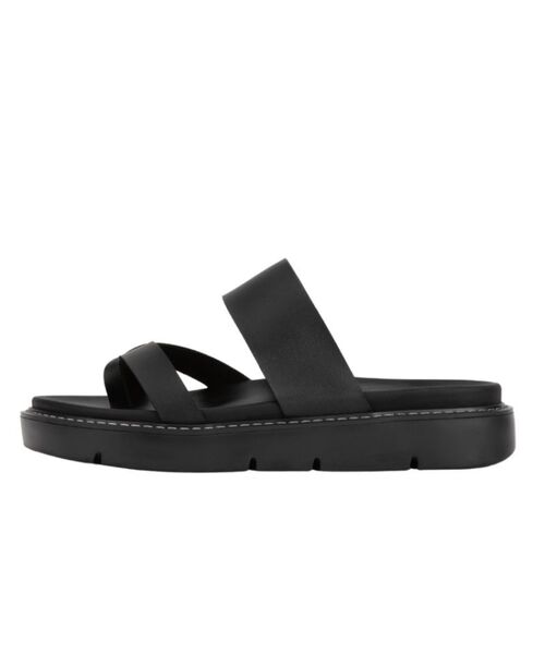 DIFFERSHOE(ディファーシュー)の「男性エイロンレザースティッチスリッパ5CM(サンダル・メンズ・ブラック・28cm/23cm/24cm/25cm/26cm/27cm)」の1枚目の写真