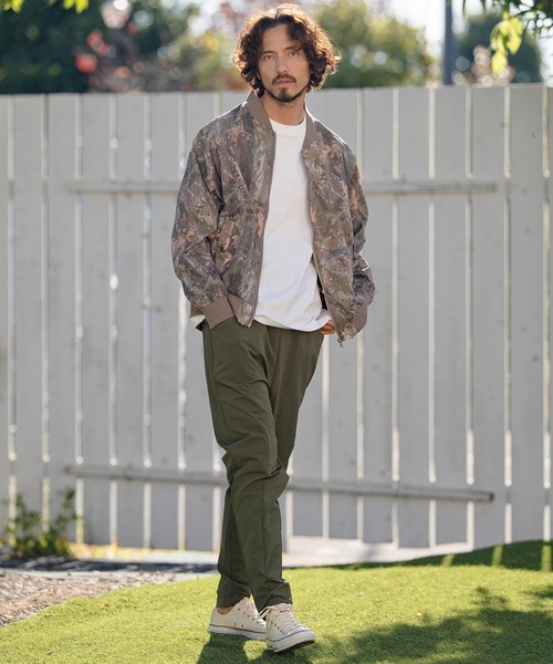 CAMBIO(カンビオ)の「mj11315- カモフラージュ総柄ナイロンブルゾン(CMB-R0189)(ナイロンジャケット・メンズ・グリーン/レッド・S/M/L)」の12枚目の写真