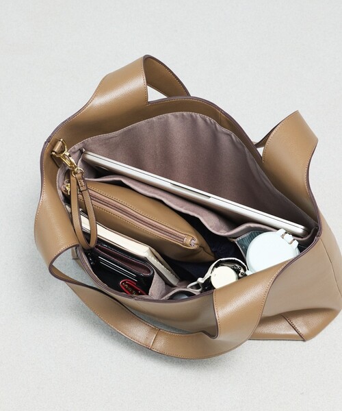 kariさんコラボ】ポーチ付き多機能オープントート/A4/通勤/16インチPC