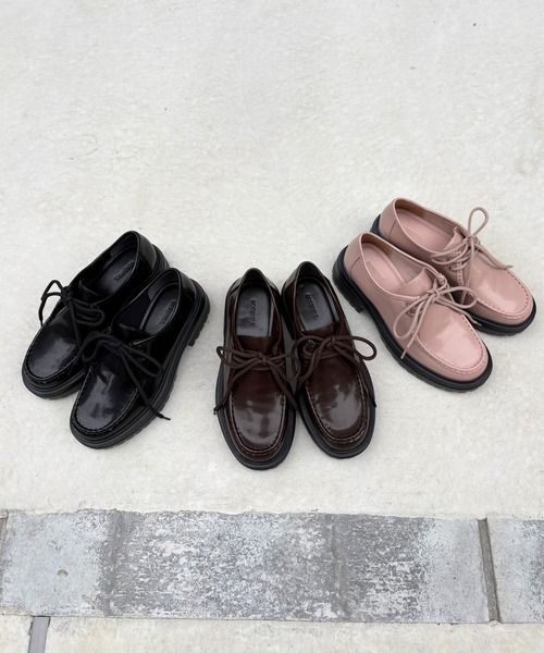 Tomieco(トミエコ)の「レースアップモカシン マニッシュ(モカシン/デッキシューズ・レディース・ベージュ/ダークブラウン/ブラック・XXL/LL/L/M/S)」の11枚目の写真