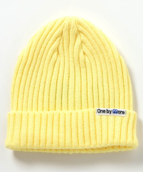 BREEZE（ブリーズ）の「one by more カラバリニット帽（ニットキャップ/ビーニー・キッズ・オレンジ/イエロー/ピンク/ブラック/ブルー・50/54/58）」の3枚目の写真
