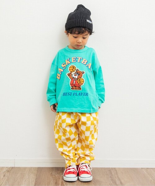 BREEZE（ブリーズ）の「one by more カラバリニット帽（ニットキャップ/ビーニー・キッズ・オレンジ/イエロー/ピンク/ブラック/ブルー・50/54/58）」の7枚目の写真