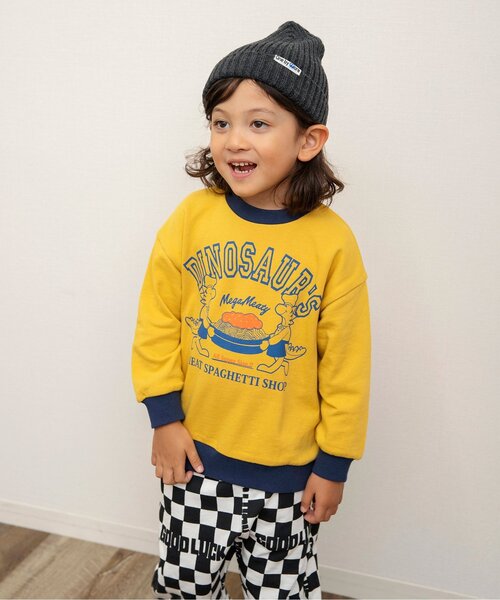 BREEZE（ブリーズ）の「one by more カラバリニット帽（ニットキャップ/ビーニー・キッズ・オレンジ/イエロー/ピンク/ブラック/ブルー・50/54/58）」の9枚目の写真