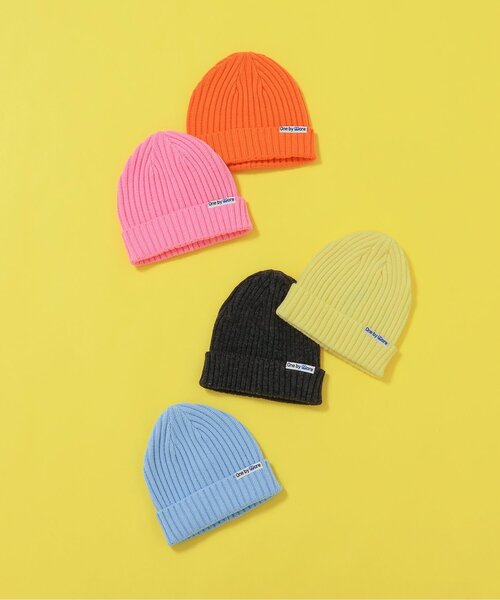 BREEZE（ブリーズ）の「one by more カラバリニット帽（ニットキャップ/ビーニー・キッズ・オレンジ/イエロー/ピンク/ブラック/ブルー・50/54/58）」の13枚目の写真