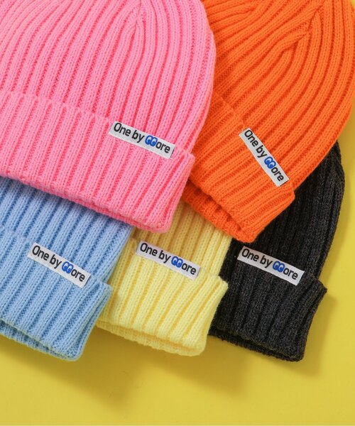 BREEZE（ブリーズ）の「one by more カラバリニット帽（ニットキャップ/ビーニー・キッズ・オレンジ/イエロー/ピンク/ブラック/ブルー・50/54/58）」の14枚目の写真