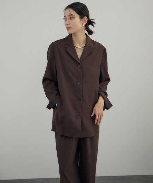 AMERICANA（アメリカーナ）の「【Americana（アメリカーナ） for SALON】シングルジャケット/セットアップ対応（テーラードジャケット・レディース・ダークブラウン/ベージュ・FREE）」の10枚目の写真