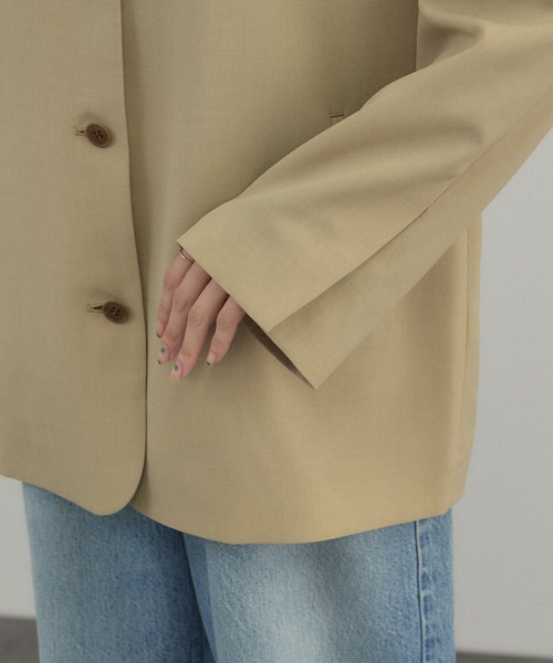 AMERICANA（アメリカーナ）の「【Americana（アメリカーナ） for SALON】シングルジャケット/セットアップ対応（テーラードジャケット・レディース・ダークブラウン/ベージュ・FREE）」の21枚目の写真