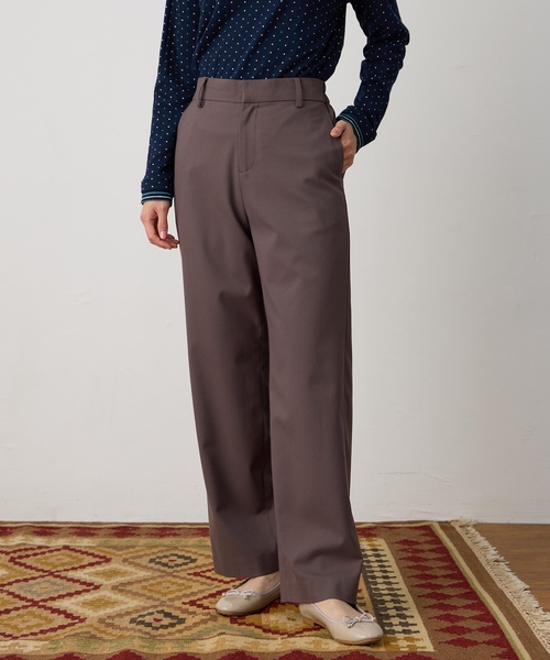 DECOY SINCE 1981（デコイシンスイチキュウハチイチ）の「ストレッチストレートパンツ【裏地付き・ウエストゴム】（その他パンツ・レディース・ブラック/ベージュ/モカ・64/67/70/76/80）」の3枚目の写真