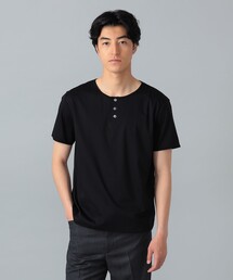 International Gallery BEAMS | QUATTROCCHI / スムースコットン ヘンリーネック Tシャツ(Tシャツ/カットソー)