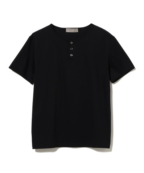 International Gallery BEAMS(インターナショナルギャラリービームス)の「QUATTROCCHI / スムースコットン ヘンリーネック Tシャツ(Tシャツ/カットソー・メンズ・オフホワイト/ブラック/ネイビー・MEDIUM/LARGE/SMALL)」の17枚目の写真