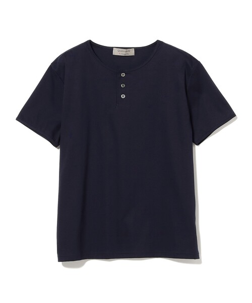 International Gallery BEAMS(インターナショナルギャラリービームス)の「QUATTROCCHI / スムースコットン ヘンリーネック Tシャツ(Tシャツ/カットソー・メンズ・オフホワイト/ブラック/ネイビー・MEDIUM/LARGE/SMALL)」の20枚目の写真