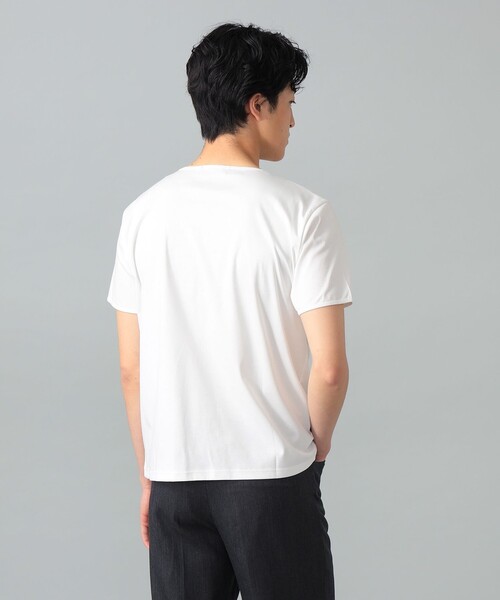 International Gallery BEAMS(インターナショナルギャラリービームス)の「QUATTROCCHI / スムースコットン ヘンリーネック Tシャツ(Tシャツ/カットソー・メンズ・オフホワイト/ブラック/ネイビー・MEDIUM/LARGE/SMALL)」の15枚目の写真