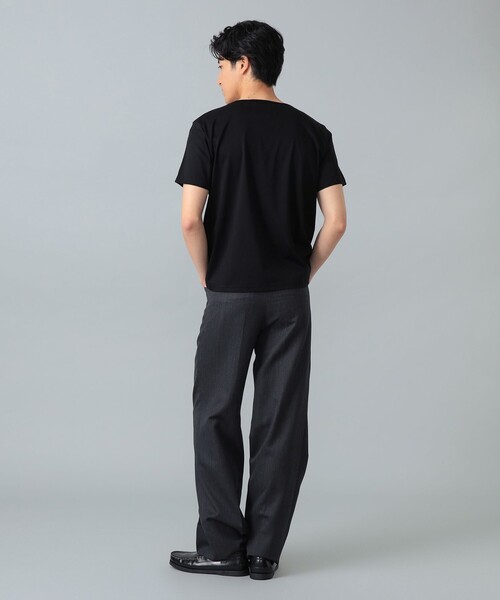 International Gallery BEAMS(インターナショナルギャラリービームス)の「QUATTROCCHI / スムースコットン ヘンリーネック Tシャツ(Tシャツ/カットソー・メンズ・オフホワイト/ブラック/ネイビー・MEDIUM/LARGE/SMALL)」の5枚目の写真