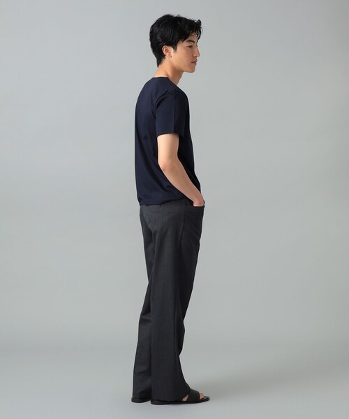 International Gallery BEAMS(インターナショナルギャラリービームス)の「QUATTROCCHI / スムースコットン ヘンリーネック Tシャツ(Tシャツ/カットソー・メンズ・オフホワイト/ブラック/ネイビー・MEDIUM/LARGE/SMALL)」の8枚目の写真
