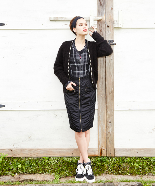 HYSTERIC GLAMOUR（ヒステリックグラマー）の「MOVE YOUR ASS刺繍オープンカラー長袖SH（シャツ/ブラウス・レディース・レッド系その他/ブルー系その他/ブラック系その他・MEDIUM/SMALL）」の11枚目の写真